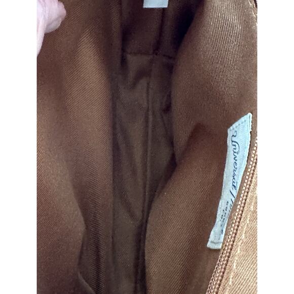 Universal Thread Crossbody Bag Womens Brown/Tan Purse Zip Closure Faux Suede - Picture 6 of 10